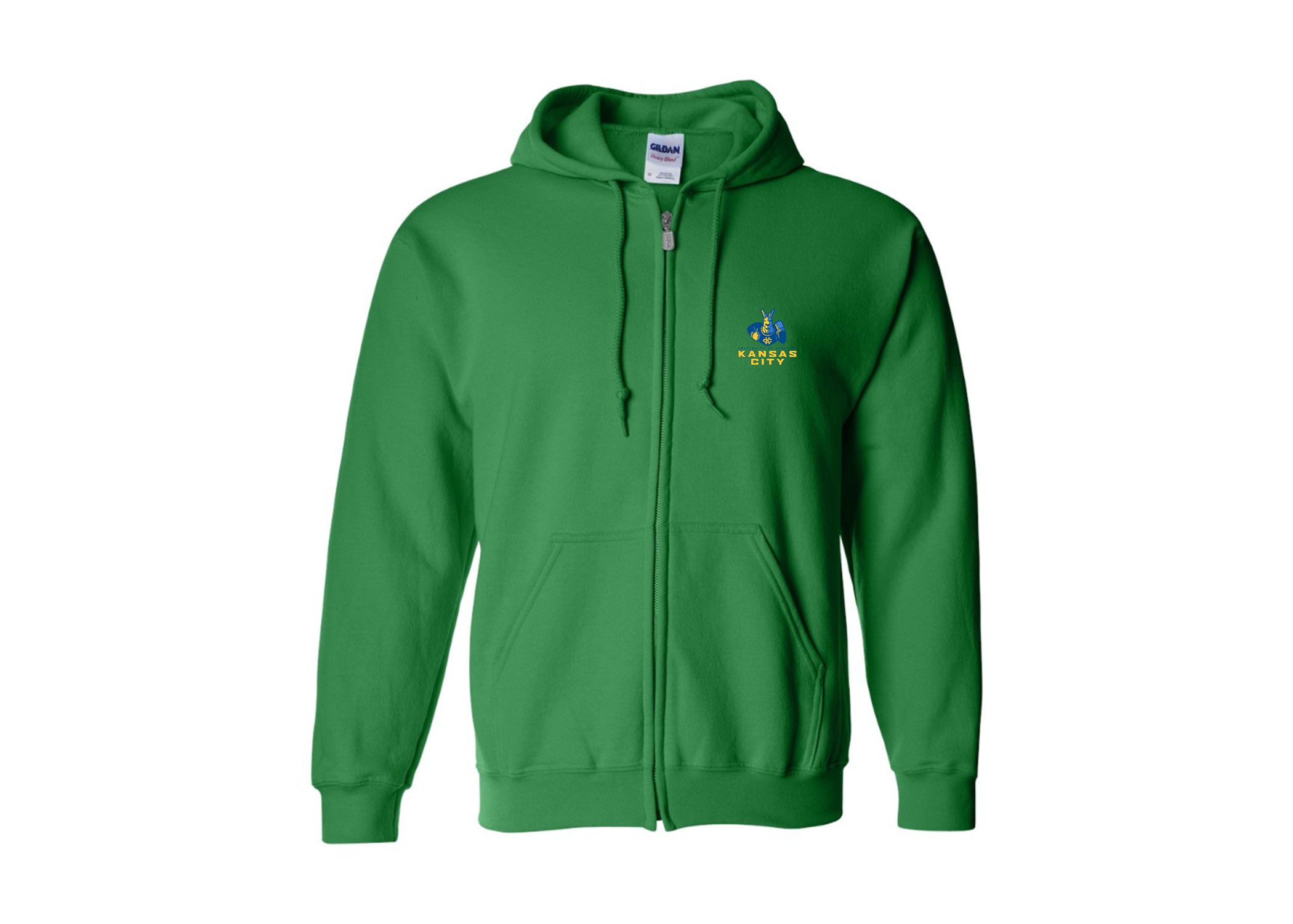 Men's UMKC Kangaroos Gildan Heavy Blend Full Zip Hooded Sweatshirt